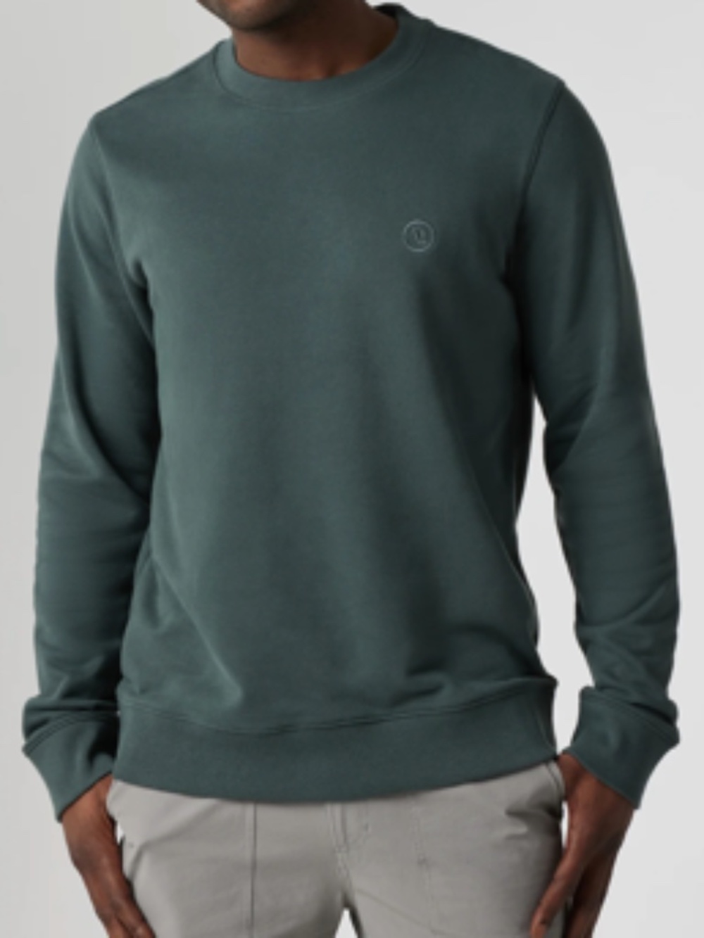 Vuori Cypress Men's Crew Neck, Smoked Beryl, Size X-Large